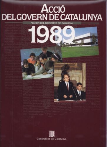 Kniha Acción del gobierno de Cataluña 1989 
