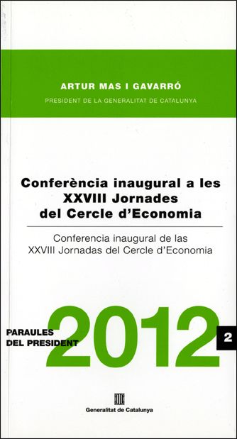 Carte Conferència inaugural a les XXVIII Jornades del Cercle d'Economia Mas Gavarró