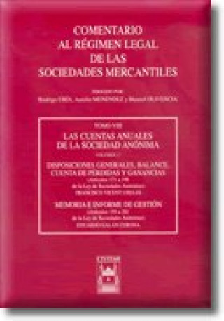 Könyv Las Cuentas Anuales de la Sociedad Anónima. Tomo VIII volumen 1º D'ORS PEREZ-PEIX
