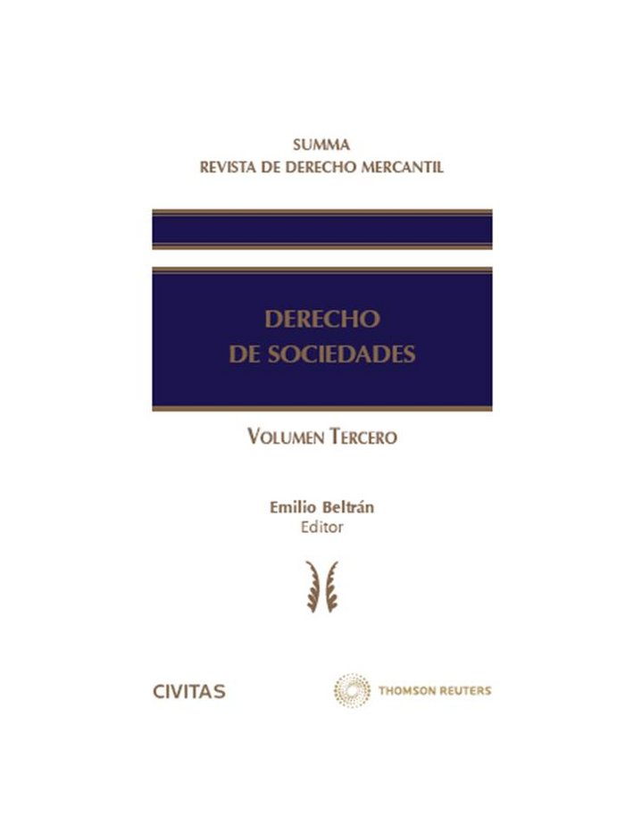 Kniha Summa Revista de Derecho Mercantil. Derecho de Sociedades (Vol. III) Beltrán Sánchez.