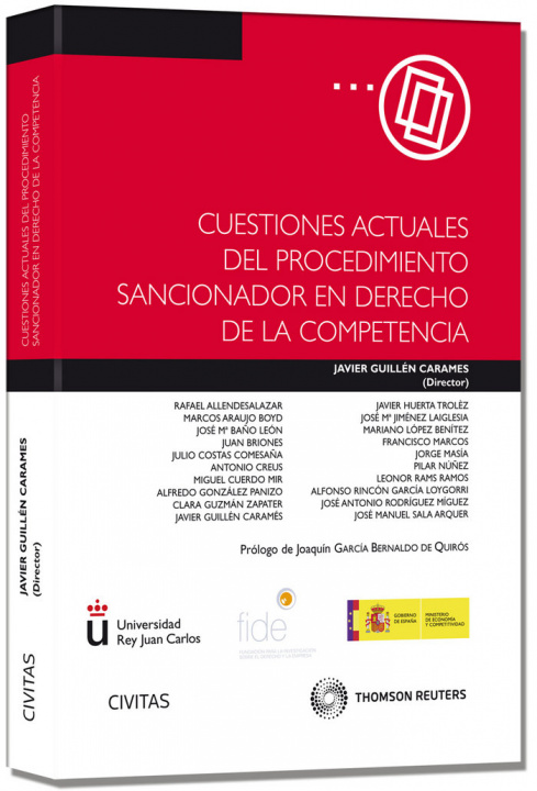 Carte Cuestiones actuales del procedimiento sancionador en derecho de la competencia Guillén Carames