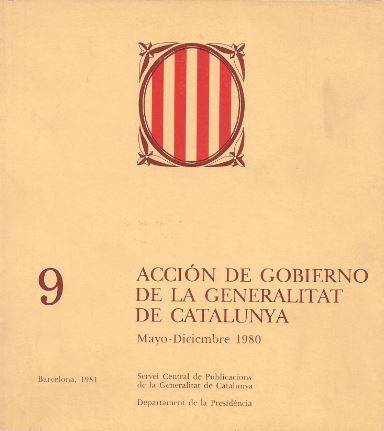 Carte Acción de gobierno de la Generalitat de Catalunya 1980 (mayo-diciembre) 