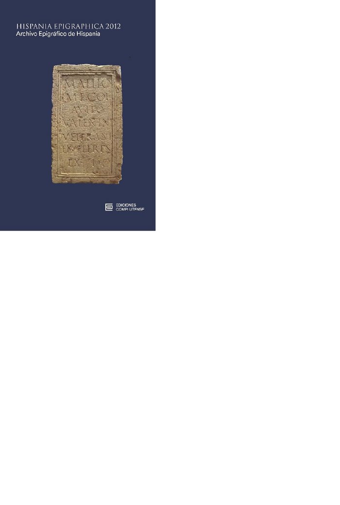 Knjiga Hispania Epigraphica 2012 