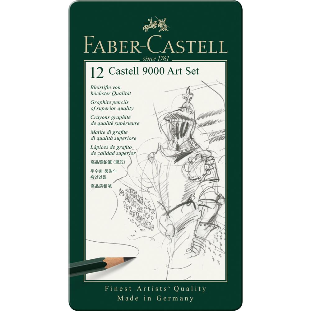 Knjiga Ołówek Faber-Castell 9000 Art 12 sztuk opakowanie metalowe 