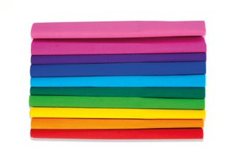 Książka Bibuła marszczona Happy Color 50x200cm TĘCZA MIX 10 kolorów 10 rolek 