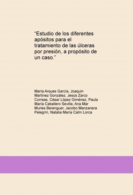 Książka ?Estudio de los diferentes apósitos para el tratamiento de las úlceras por presión, a propósito de u GARCIA ARQUES