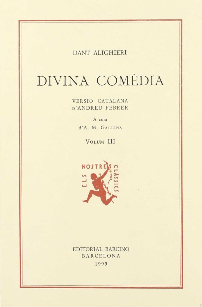 Knjiga Divina comèdia. (T.3) 