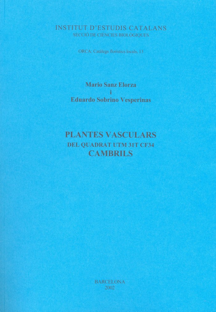 Книга Plantes vasculars del quadrat UTM 3T CF34 Cambrils Sanz Elorza