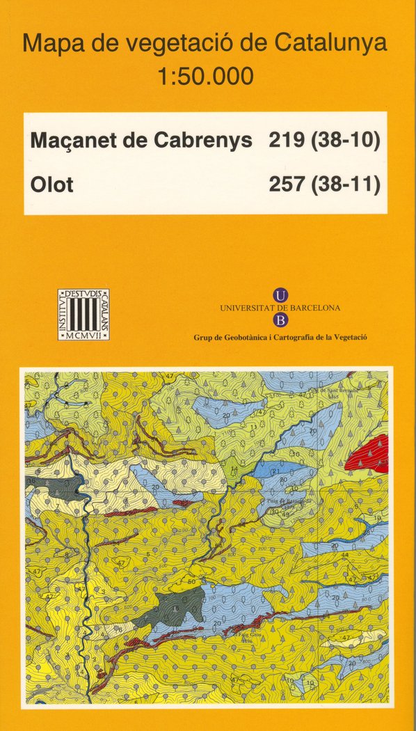 Könyv Mapa de vegetació de Catalunya E 1:50.000 