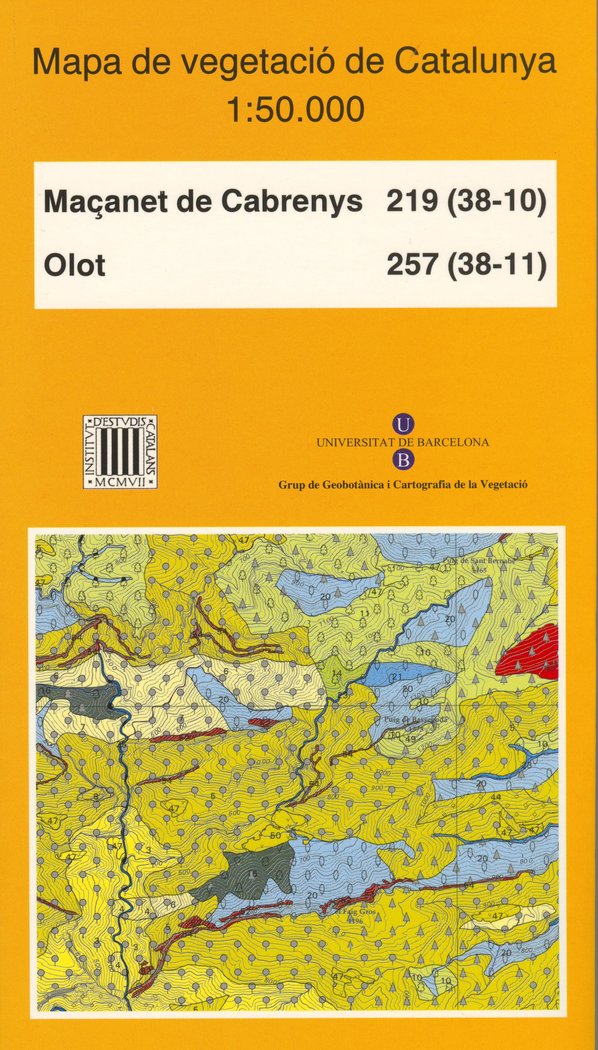 Carte Mapa de vegetació de Catalunya E 1:50.000 