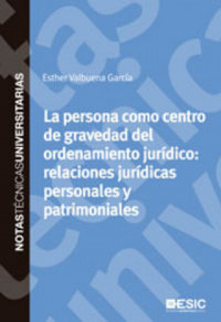 Könyv La persona como centro de gravedad del ordenamiento jurídico: relaciones jurídicas personales y patr Valbuena García