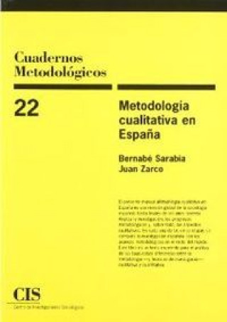 Книга Metodología cualitativa en España Sarabia