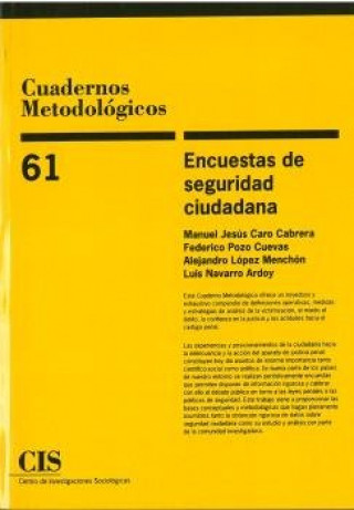 Книга Encuestas de seguridad ciudadana Caro Cabrera
