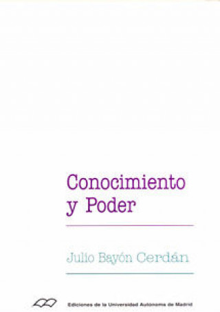Libro CONOCIMIENTO Y PODER BAYON CERDAN