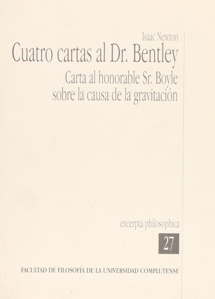 Carte Cuatro cartas al Dr. Bentley Newton