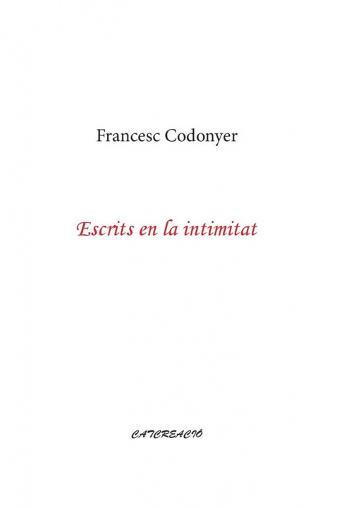 Kniha Escrits en la intimitat Codonyer