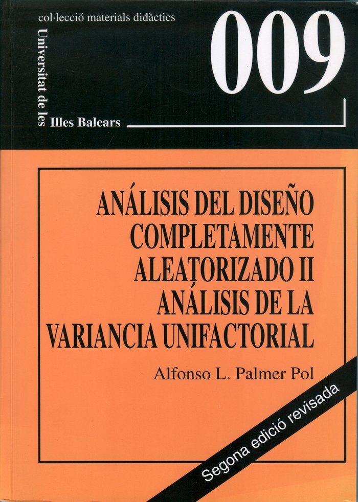 Könyv Análisis del diseño completamente aleatorizado II PALMER POL