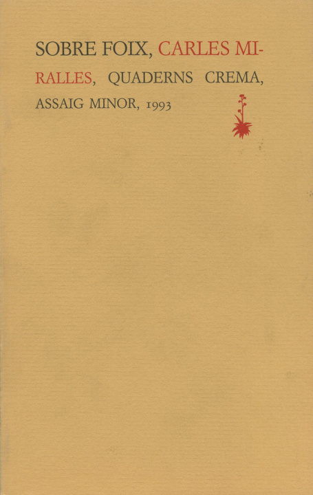 Boek Sobre Foix Miralles