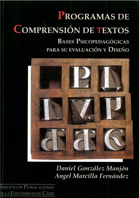 Knjiga PROGRAMAS DE COMPRENSION DE TEXTOS GONZALEZ MANJON