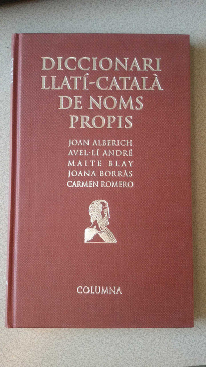 Kniha DICCIONARI LLATI-CATALA DE NOMS PROPIS Alberich Mariné