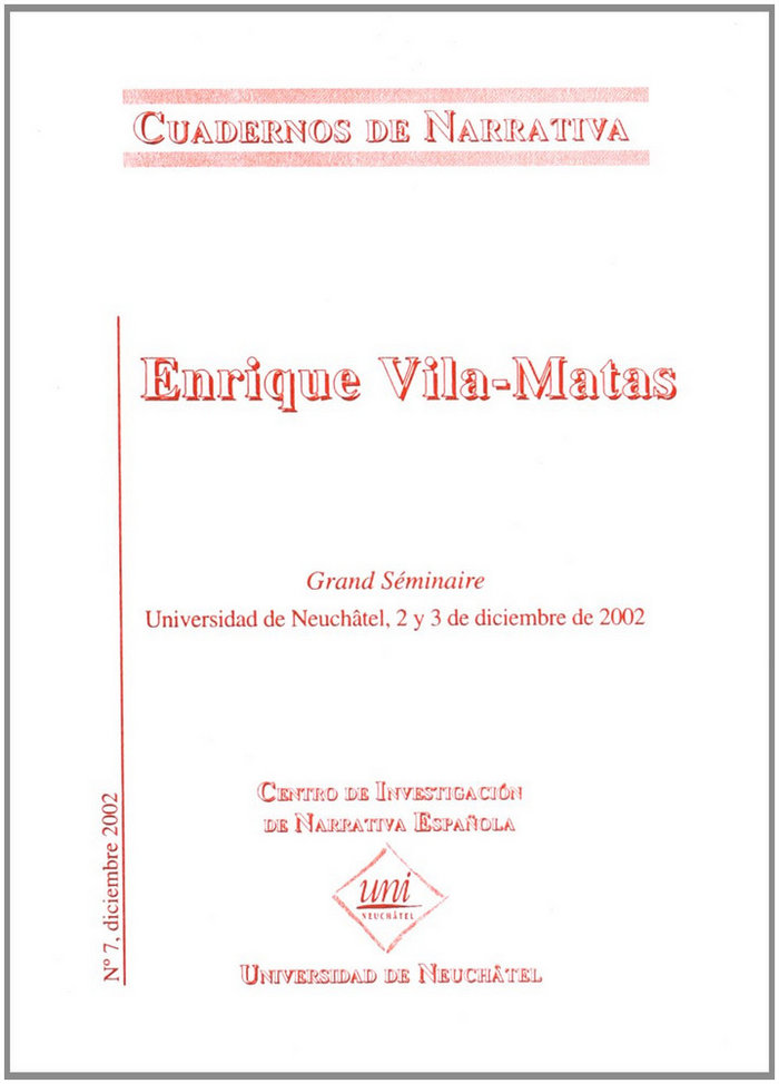 Книга Enrique Vila-Matas GRAND SEMINAIRE DE NEUCHATEL