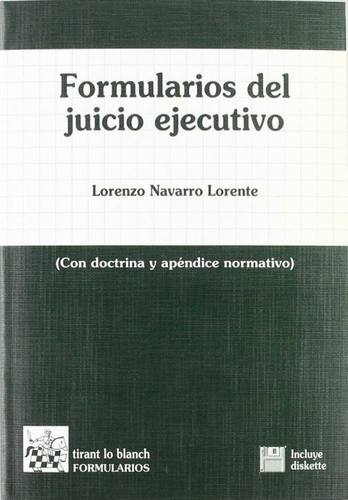 Kniha Formularios del juicio ejecutivo Lorenzo Navarro Lorente