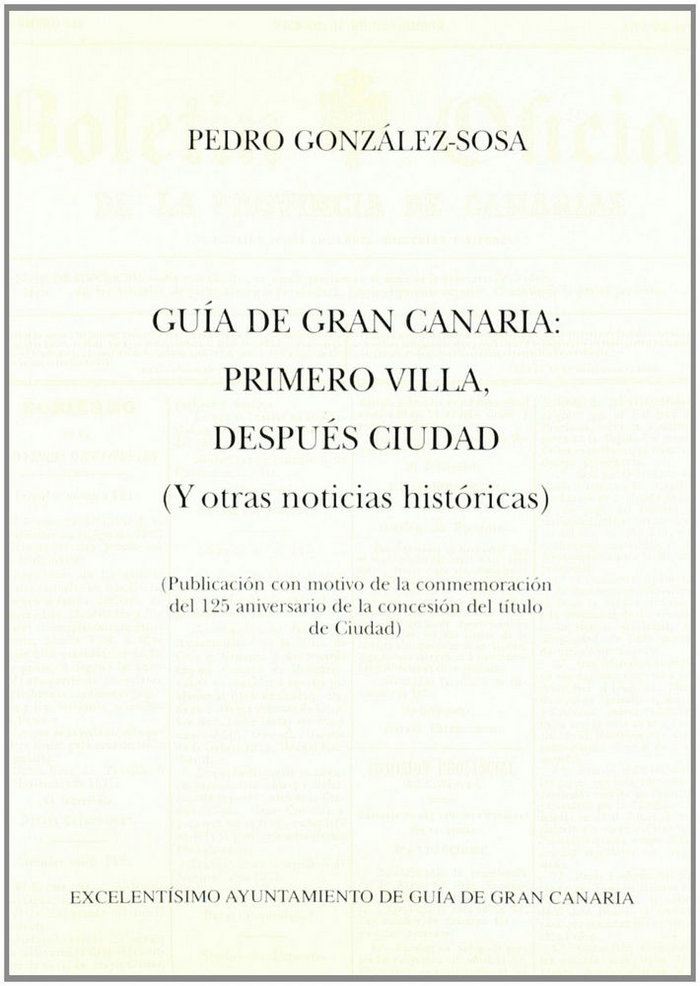 Knjiga Gu­a de Gran Canaria GONZALEZ-SOSA