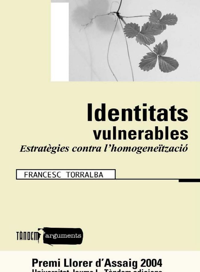 Knjiga Identitats vulnerables TORRALBA ROSELLO