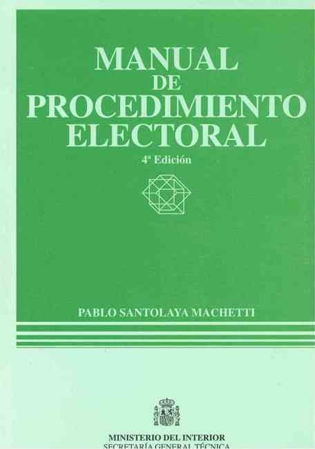 Kniha Manual de procedimiento electoral Santolaya Machetti