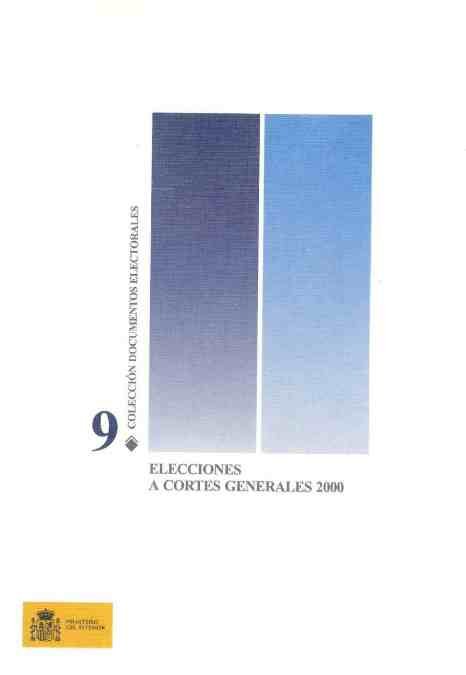Könyv Elecciones a Cortes Generales 2000 