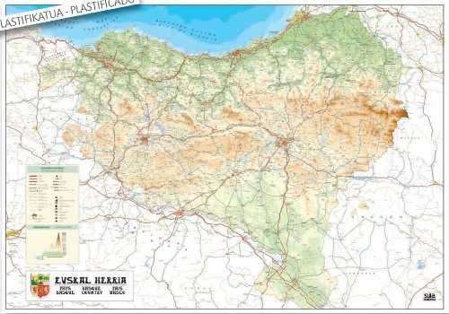 Tiskani izdelki Mapa mural de Euskal Herria Txinpartetan S.L