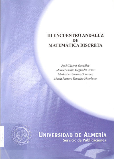 Könyv III Encuentro Andaluz de Matemática Discreta PUERTAS GONZALEZ