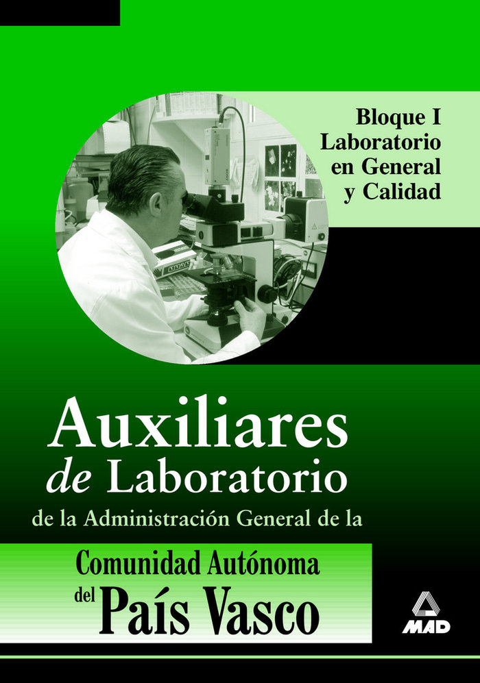 Kniha Auxiliares de laboratorio de la administración general de la comunidad autónoma del país vasco. Bloq Garcia Bermejo