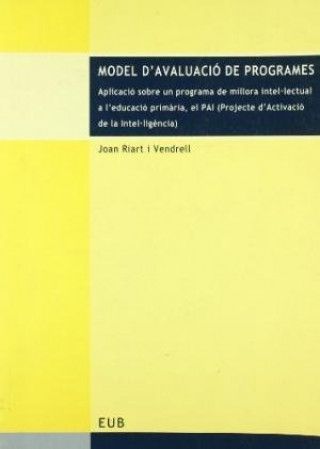 Knjiga MODEL D'AVALUACIO DE PROGRAMES RIART I VENDRELL