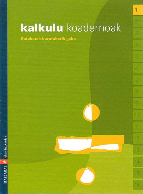 Knjiga Kalkulu koadernoak 1 Edelvives taldea
