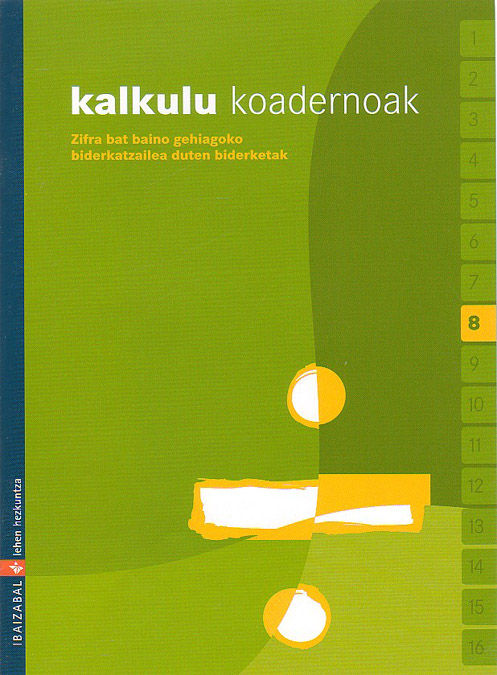 Könyv Kalkulu koadernoak 8 Edelvives taldea