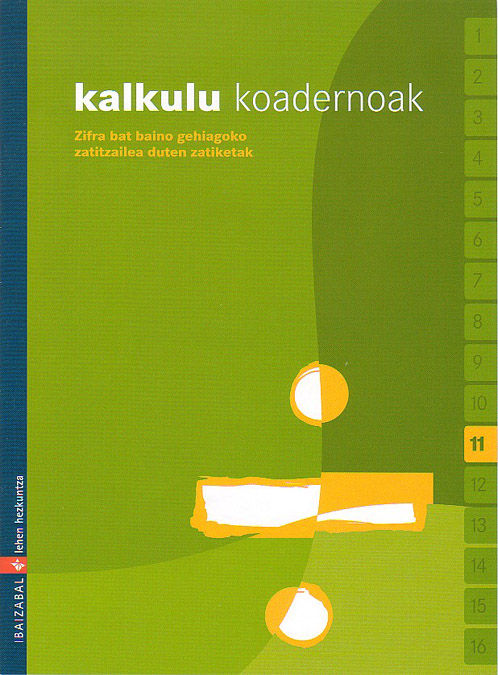 Könyv Kalkulu koadernoak 11 Súcar Sánchez