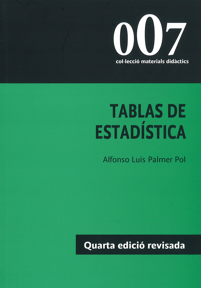 Knjiga TABLAS DE ESTADISTICA PALMER POL