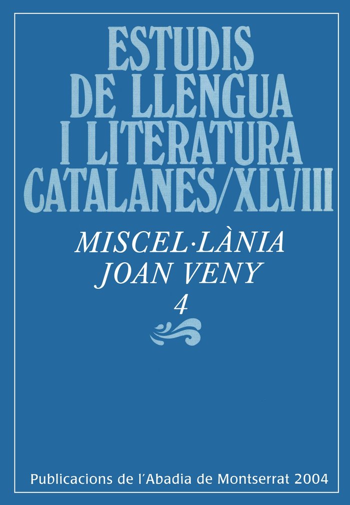 Knjiga MISCELÚLANIA JOAN VENY, 4 