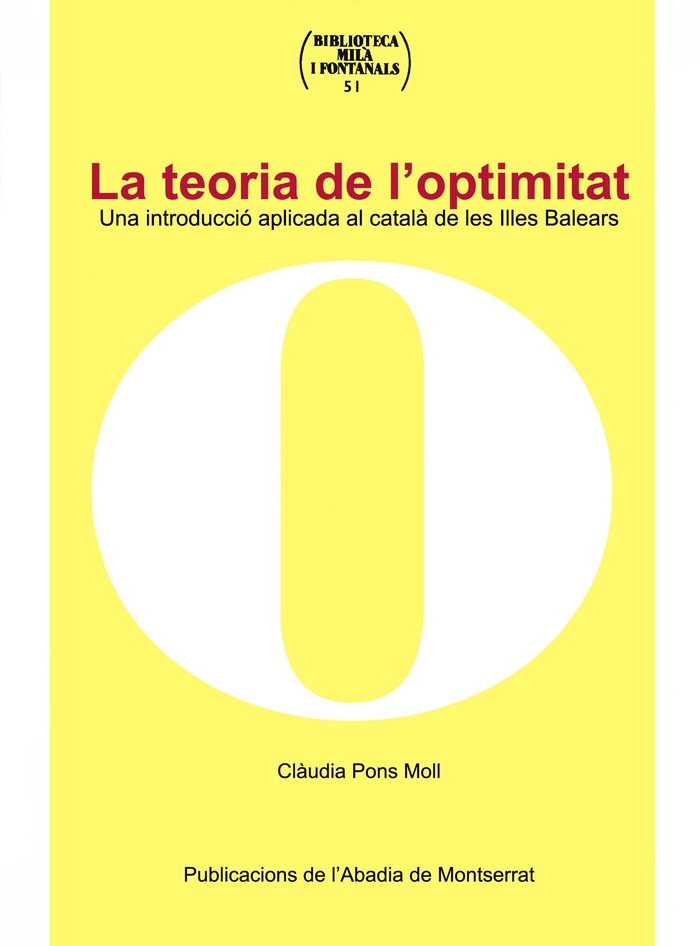 Knjiga La teoria de l'optimitat Pons Moll