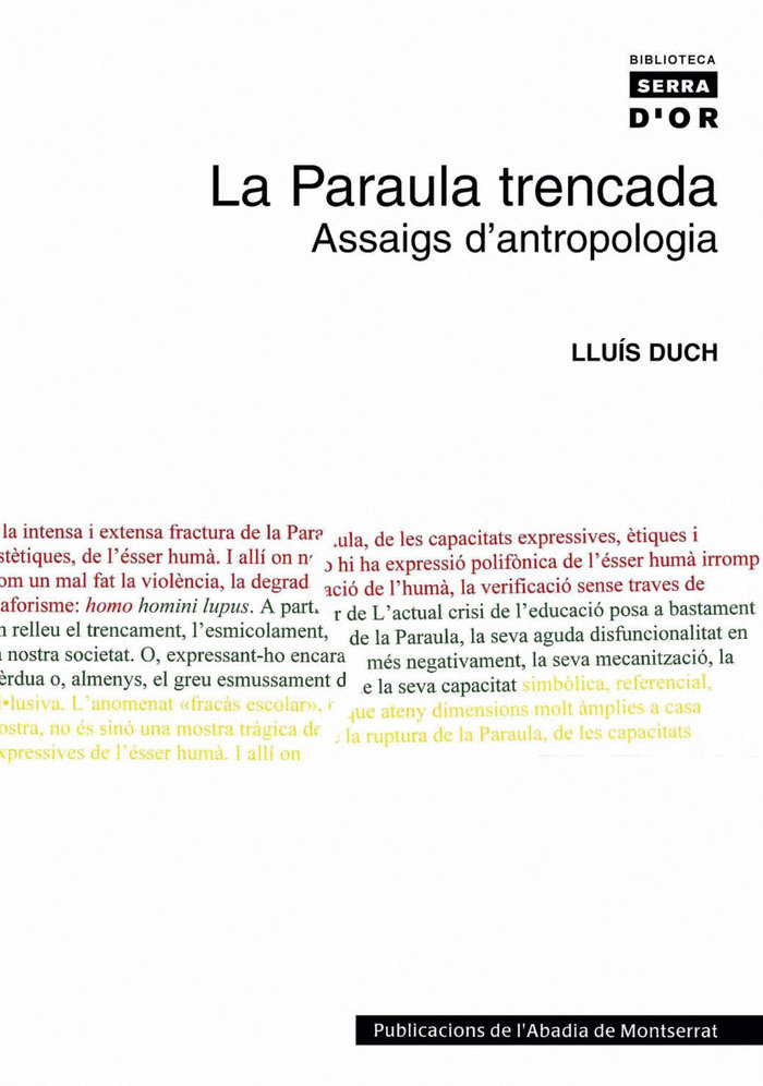 Knjiga La paraula trencada Duch Álvarez