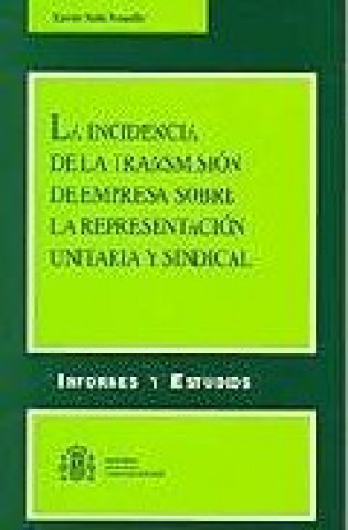 Książka INCIDENCIA DE LA TRANSMISION DE EMPRESA SOBRE LA REPRESENTACION UNITARIA Y SINDICAL, LA SOLA I MONELLS