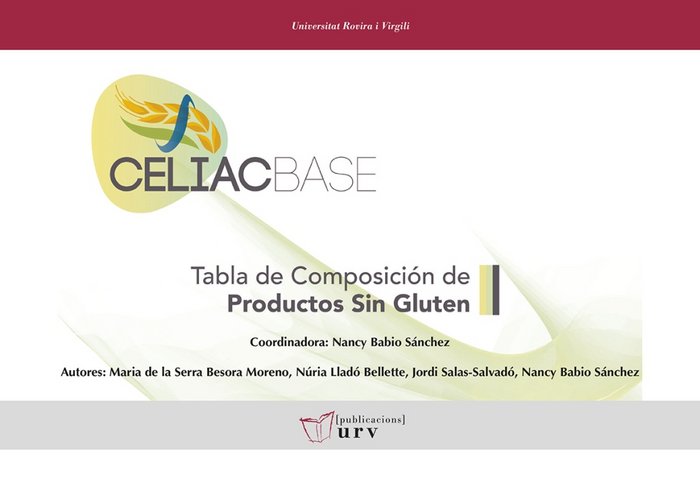 Carte CELIACBASE. Tabla de composición de productos sin gluten Babio Sánchez