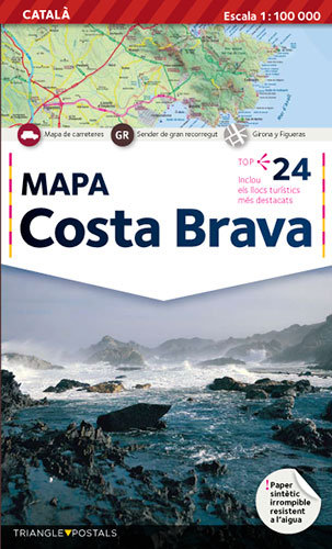 Kniha Costa Brava, mapa 