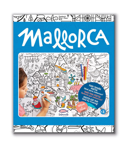 Libro Mallorca mapa para colorear Miyashiro