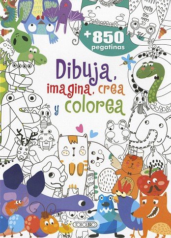 Kniha Dibuja, imagina, crea y colorea 