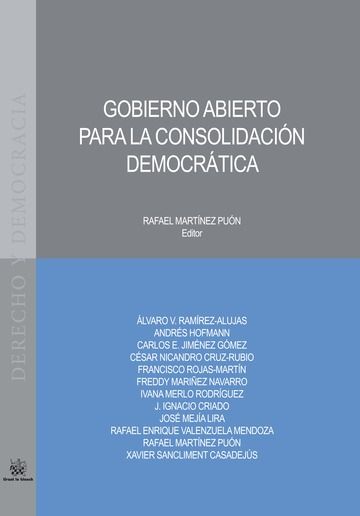 Kniha Gobierno Abierto Para la Consolidación Democrática Martínez Puón