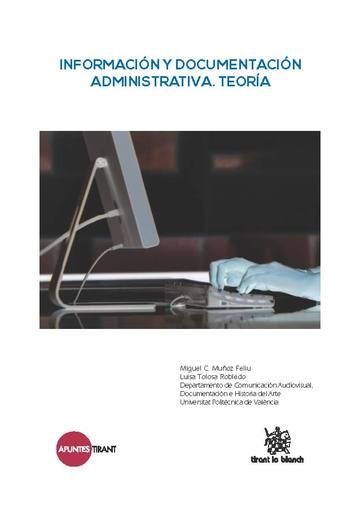 Книга Información y Documentación Administrativa. Teoría Muñoz Feliu