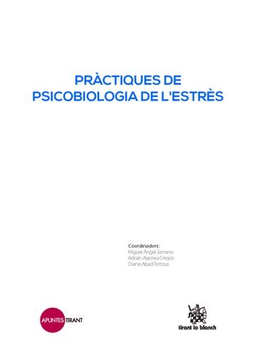 Kniha Pràctiques de Psicobiologia de L?estrès Ángel Serrano