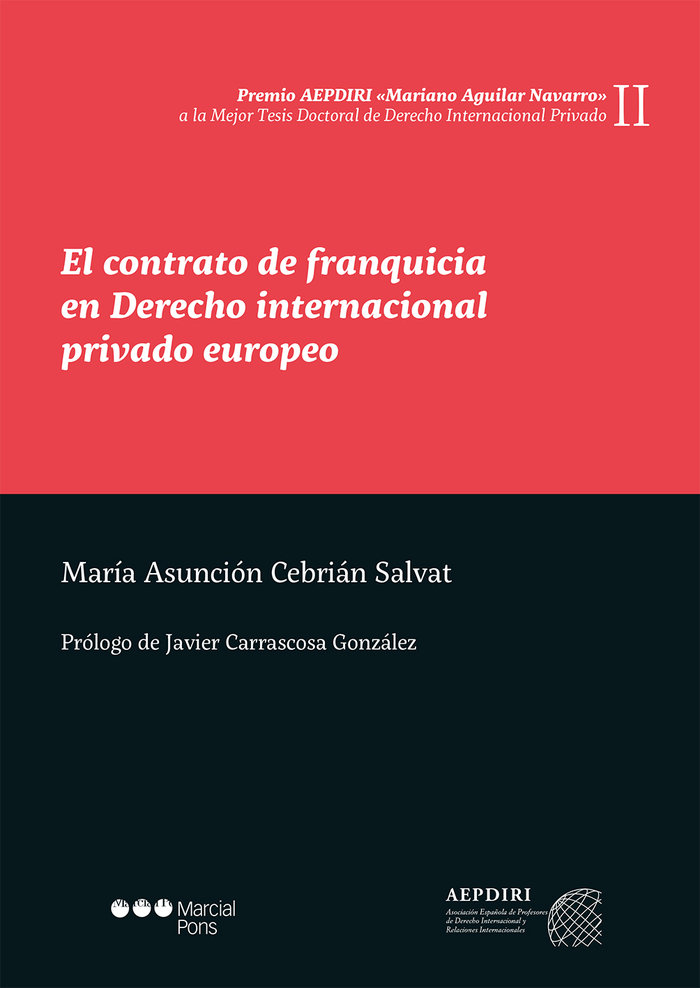 Carte El contrato de franquicia en Derecho internacional privado europeo Cebrián Salvat